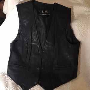 Ladies Black Leather Vest